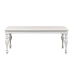 Summer House Oyster White Rectangular Leg Table