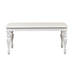 Summer House Oyster White Rectangular Leg Table