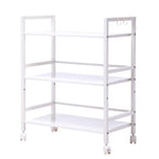 3-Tier Multi-function Rack Shelves Widen Rolling Kitchen Bathroom Storage Utility Cart