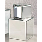 Square Glass Mirrored Riser Pedestals