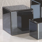 Square Glass Mirrored Riser Pedestals