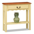 Console en bois blanc cassé Wave