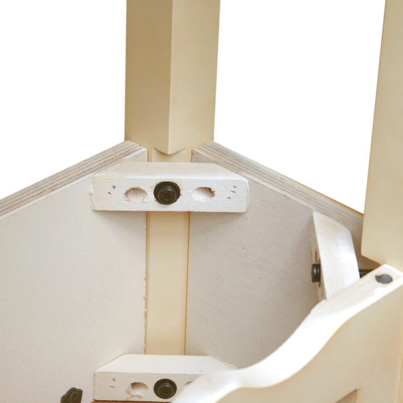 Console en bois blanc cassé Wave