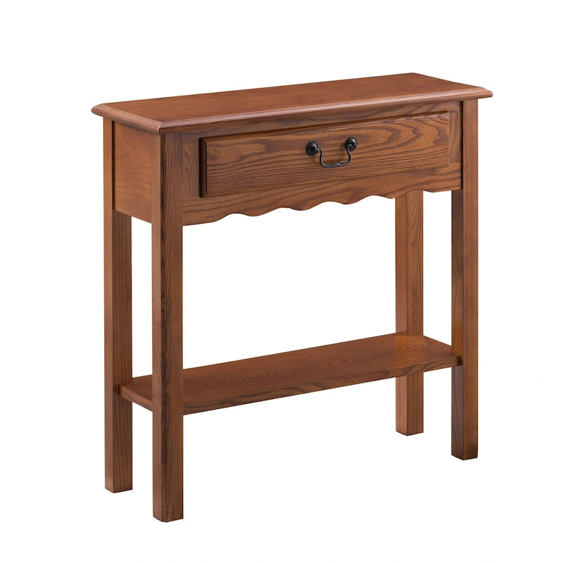 Console en bois blanc cassé Wave