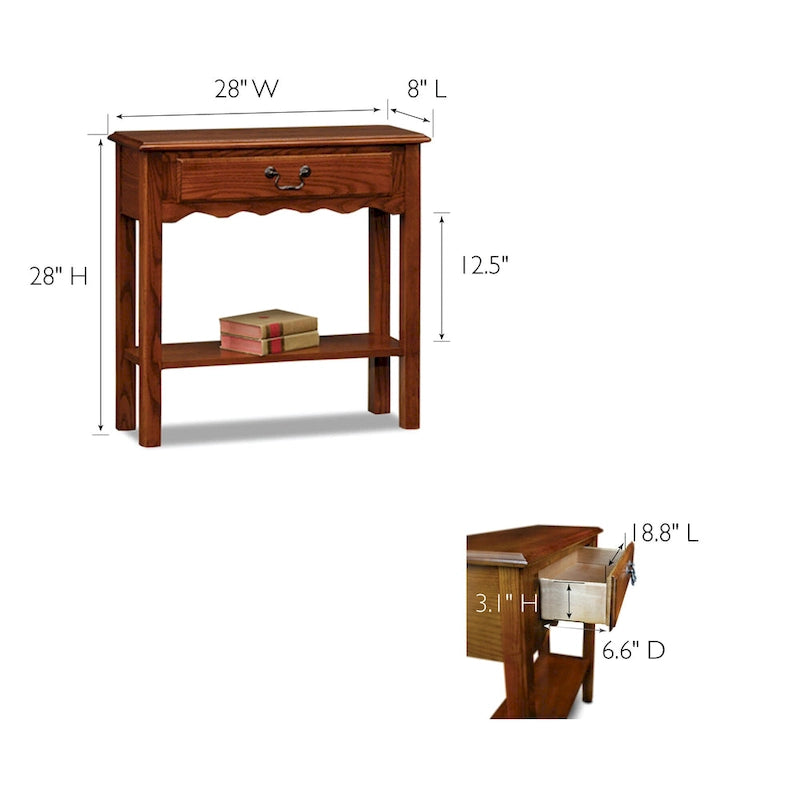 Console en bois blanc cassé Wave