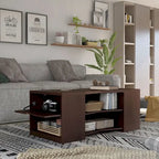 Furniture of America Orem Contemporary Brown 47-inch 6-shelf Coffee Table