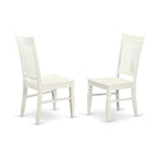 East West Furniture Dining Table Se- A Rectangle Dining Room Table and Wood Seat Chairs, Linen White (Pieces Options)