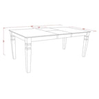 East West Furniture Dining Table Se- A Rectangle Dining Room Table and Wood Seat Chairs, Linen White (Pieces Options)