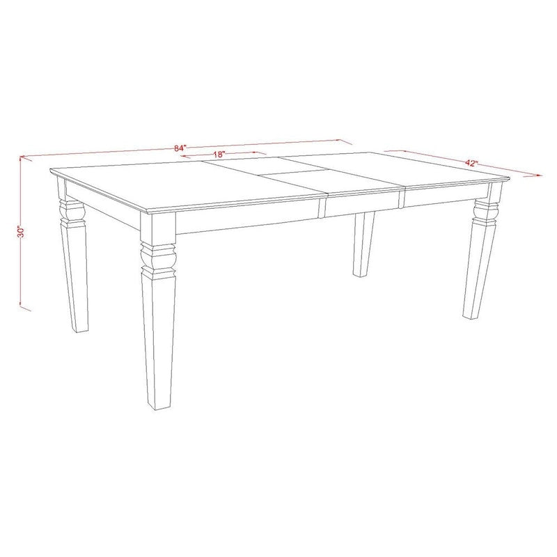 East West Furniture Dining Table Se- A Rectangle Dining Room Table and Wood Seat Chairs, Linen White (Pieces Options)