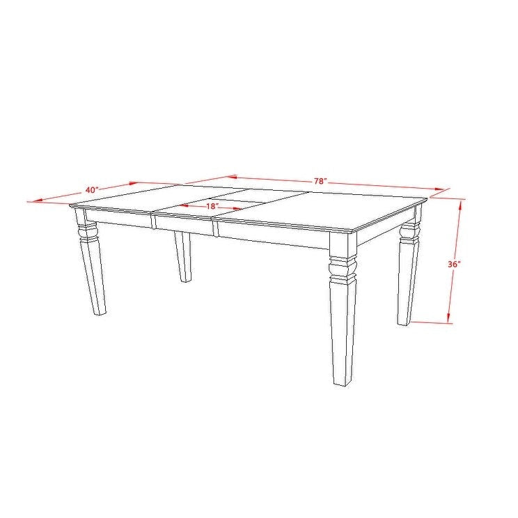 East West Furniture Dining Table Se- A Rectangle Dining Room Table and Wood Seat Chairs, Linen White (Pieces Options)