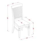 East West Furniture Dining Table Se- A Rectangle Dining Room Table and Wood Seat Chairs, Linen White (Pieces Options)