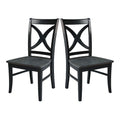 International Concepts Solid Wood Cosmo X-back Dining Chairs, Set of 2