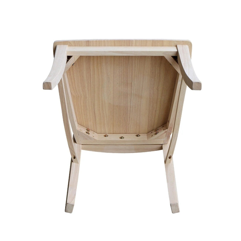 International Concepts Solid Wood Cosmo X-back Dining Chairs, Set of 2