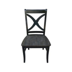 International Concepts Solid Wood Cosmo X-back Dining Chairs, Set of 2