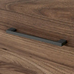 Table de chevet Olvyn à 2 tiroirs en noyer naturel et charbon de bois