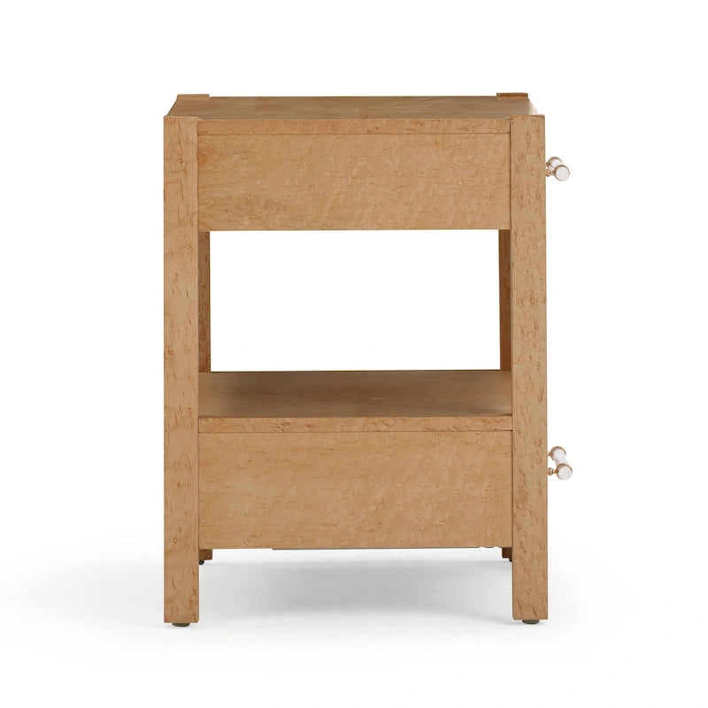 Table de chevet en bois Brandyss à 2 tiroirs
