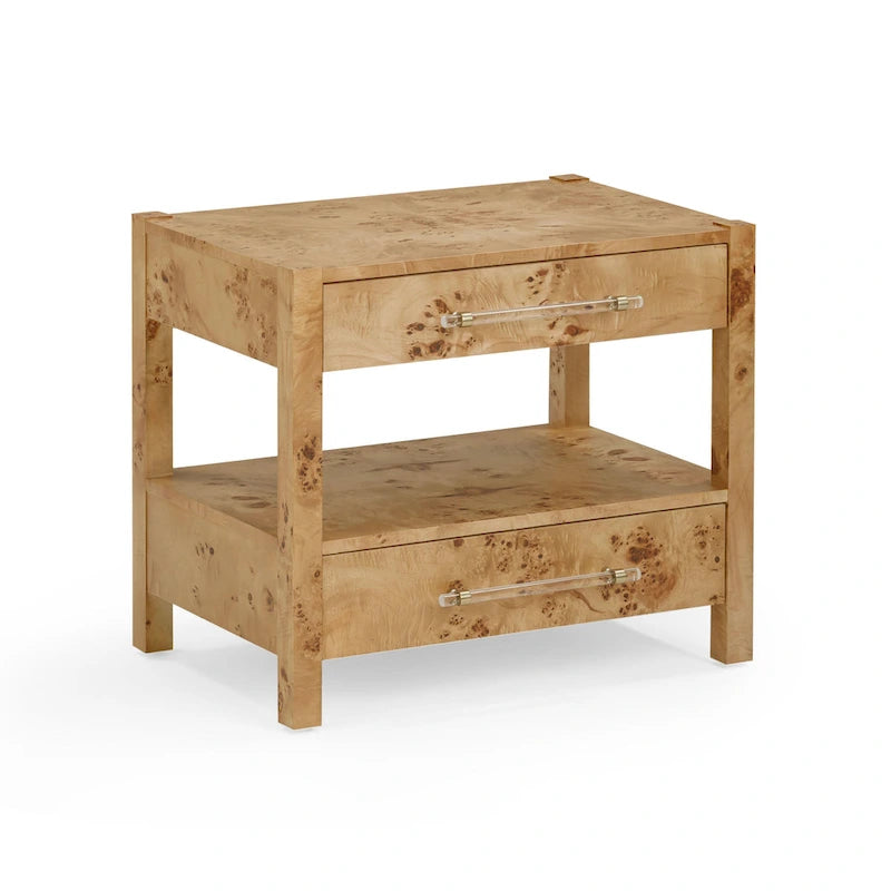 Table de chevet en bois Brandyss à 2 tiroirs