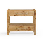 Table de chevet en bois Brandyss à 2 tiroirs