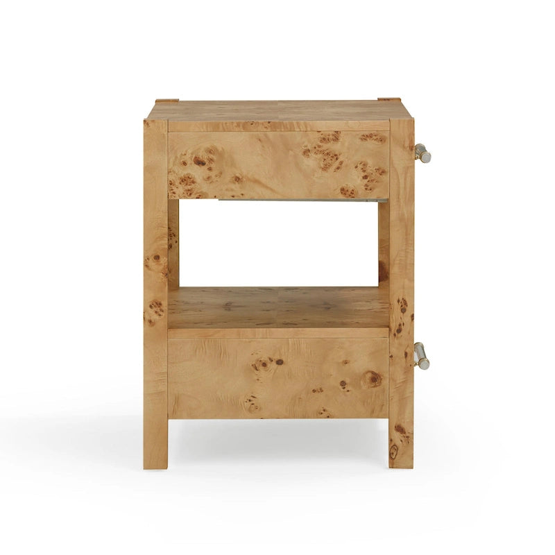 Table de chevet en bois Brandyss à 2 tiroirs