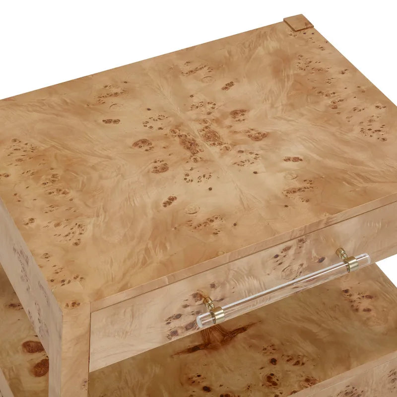 Table de chevet en bois Brandyss à 2 tiroirs