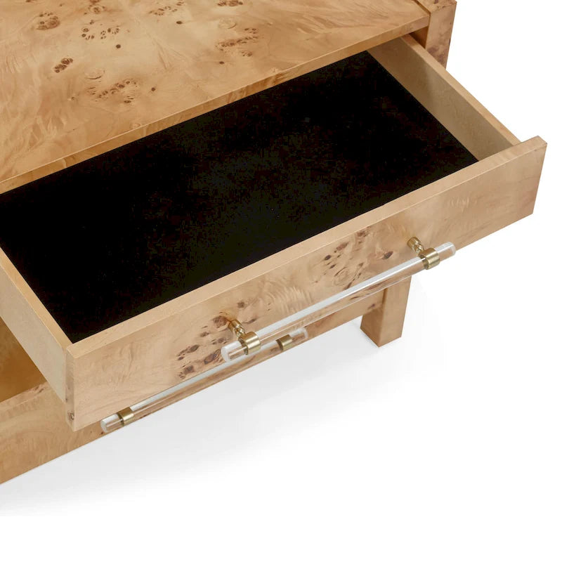 Table de chevet en bois Brandyss à 2 tiroirs