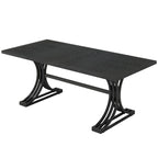 63 Modern Executive Computer Desk with Trestles Legs, Large Writing Table for Home Office