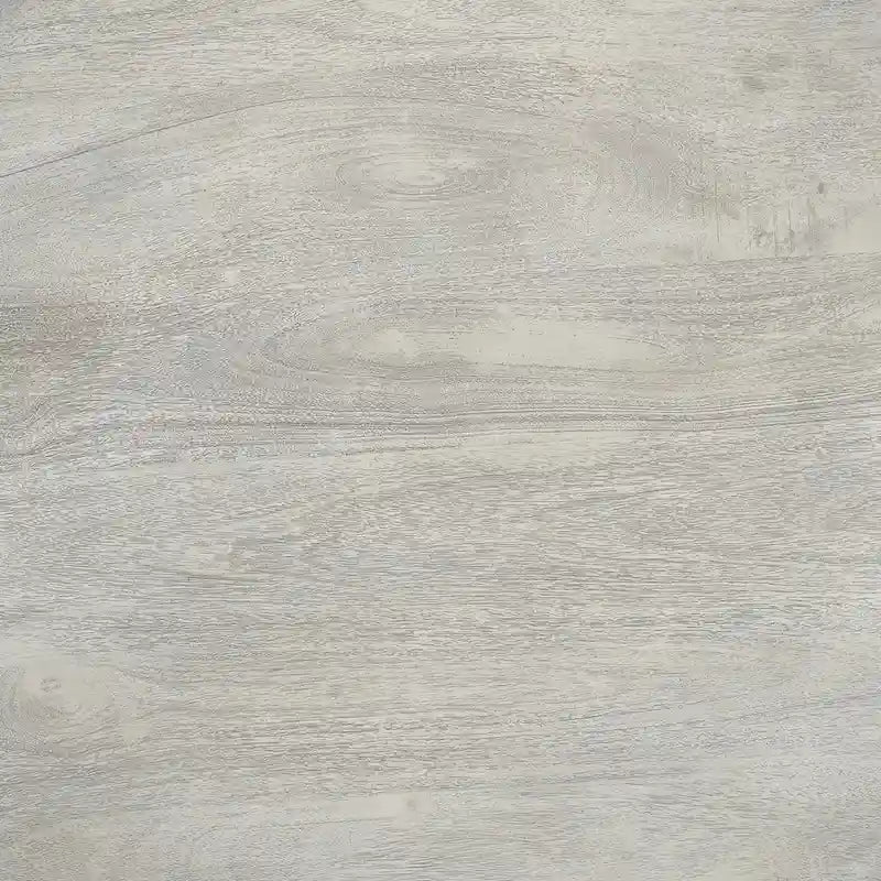 42 Inch Handcrafted Mango Wood Dining Table, Pedestal Base, Round Molded Top, Washed White, Gray