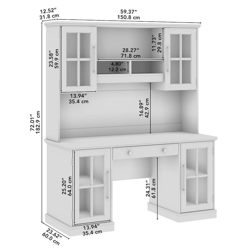 Westbrook 60W Computer Desk with Hutch and Storage by Bush Furniture