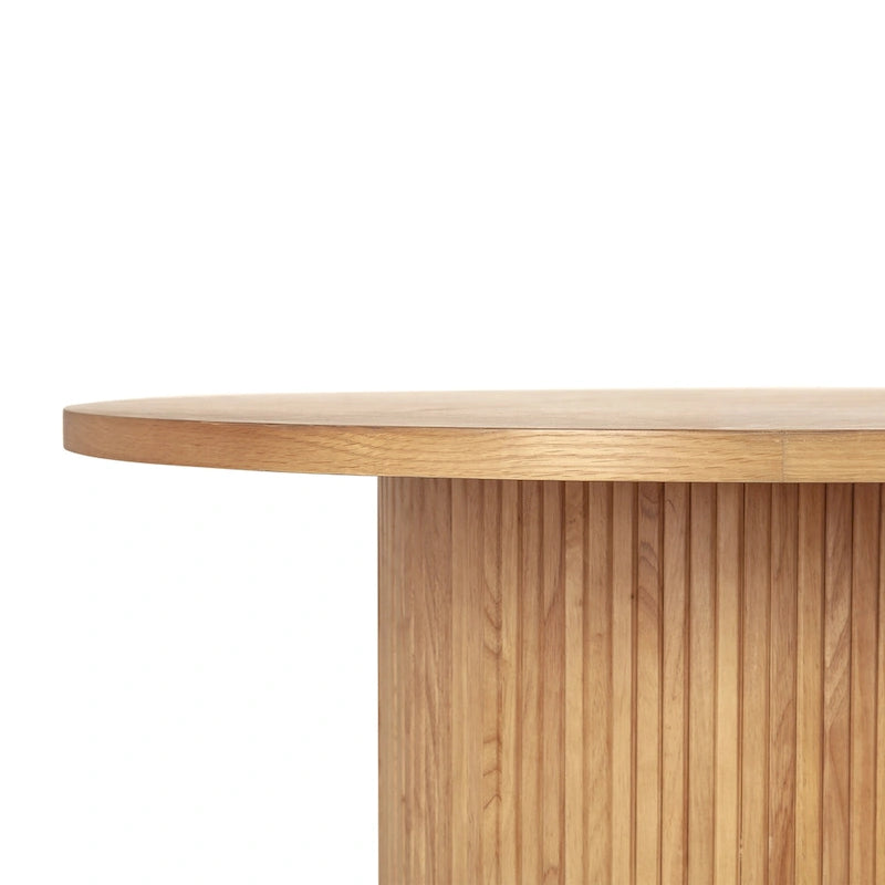 Round Wood Coffee Table Circle Pedestal Table