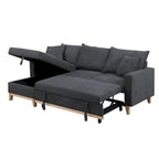 Canapé sectionnel réversible tissé avec rangement et chaise longue