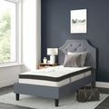 Lit plateforme capitonné avec matelas à ressorts ensachés de 25 cm