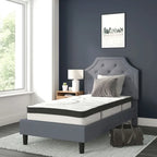 Lit plateforme capitonné avec matelas à ressorts ensachés de 25 cm