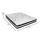 Lit plateforme capitonné avec matelas à ressorts ensachés de 25 cm
