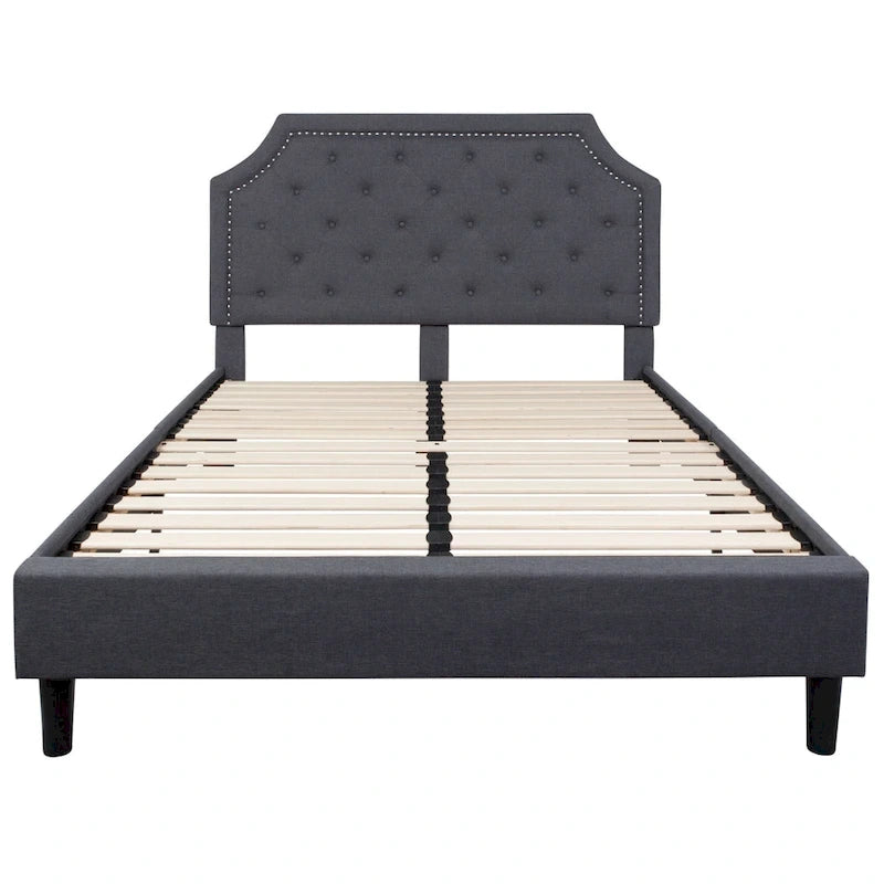 Lit plateforme capitonné avec matelas à ressorts ensachés de 25 cm