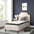 Lit plateforme capitonné avec matelas à ressorts ensachés de 25 cm