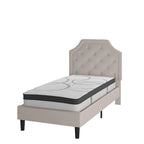Lit plateforme capitonné avec matelas à ressorts ensachés de 25 cm