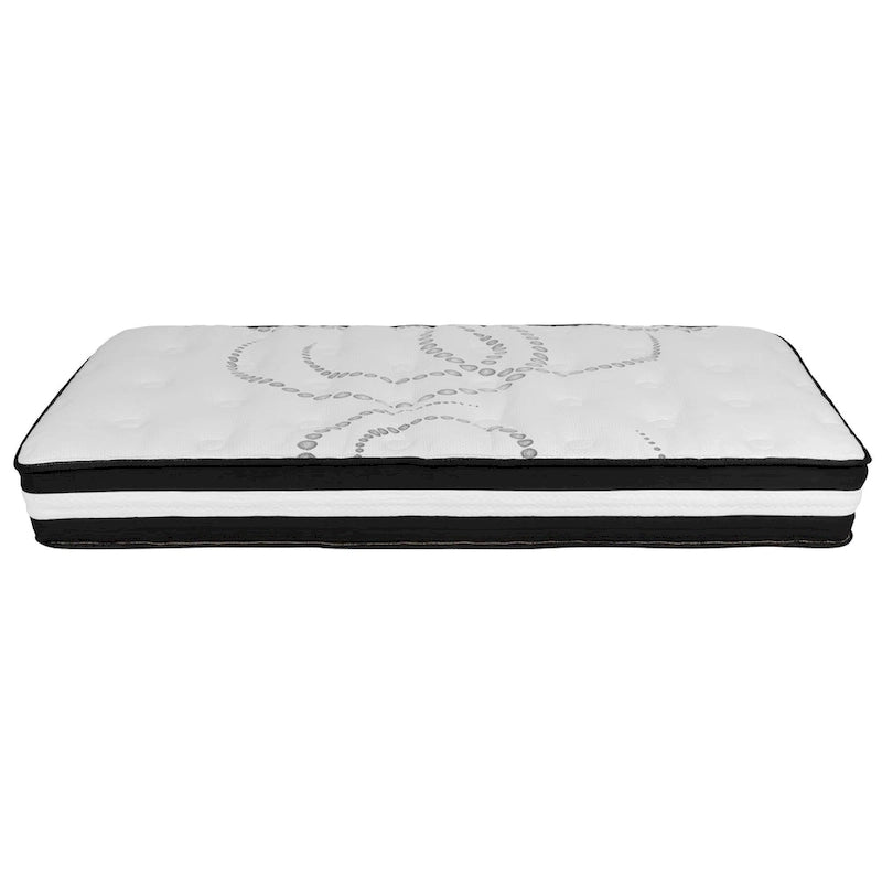 Lit plateforme capitonné avec matelas à ressorts ensachés de 25 cm