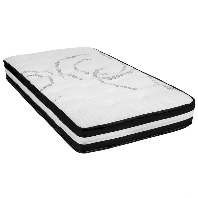 Lit plateforme capitonné avec matelas à ressorts ensachés de 25 cm