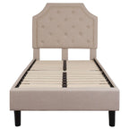 Lit plateforme capitonné avec matelas à ressorts ensachés de 25 cm