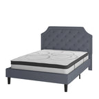 Lit plateforme capitonné avec matelas à ressorts ensachés de 25 cm