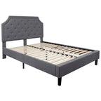 Lit plateforme capitonné avec matelas à ressorts ensachés de 25 cm
