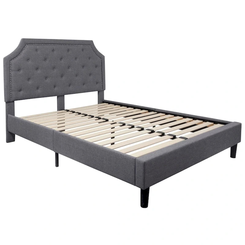 Lit plateforme capitonné avec matelas à ressorts ensachés de 25 cm