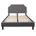 Lit plateforme capitonné avec matelas à ressorts ensachés de 25 cm