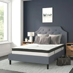 Lit plateforme capitonné avec matelas à ressorts ensachés de 25 cm