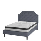 Lit plateforme capitonné avec matelas à ressorts ensachés de 25 cm