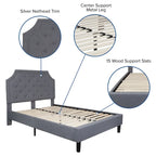 Lit plateforme capitonné avec matelas à ressorts ensachés de 25 cm