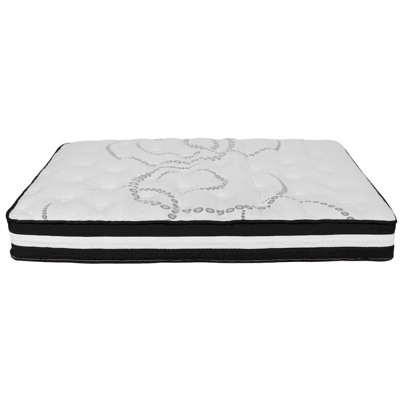 Lit plateforme capitonné avec matelas à ressorts ensachés de 25 cm