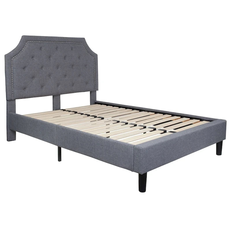 Lit plateforme capitonné avec matelas à ressorts ensachés de 25 cm