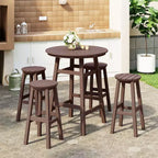 Ensemble de salle à manger de bar WestinTrends Malibu en PEHD pour patio extérieur toutes saisons (5 pièces)