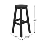 Ensemble de salle à manger de bar WestinTrends Malibu en PEHD pour patio extérieur toutes saisons (5 pièces)